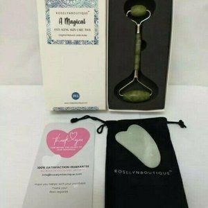 Natural Jade Face Roller Kit Magical Anti-Aging Sk